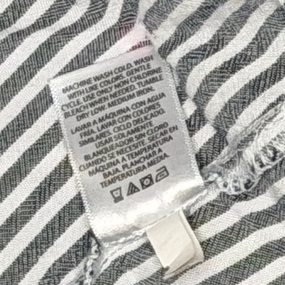 Terra & Sky Striped Off-the-Shoulder Smocked Boho Blouse - 1XL - Picture 9 of 9